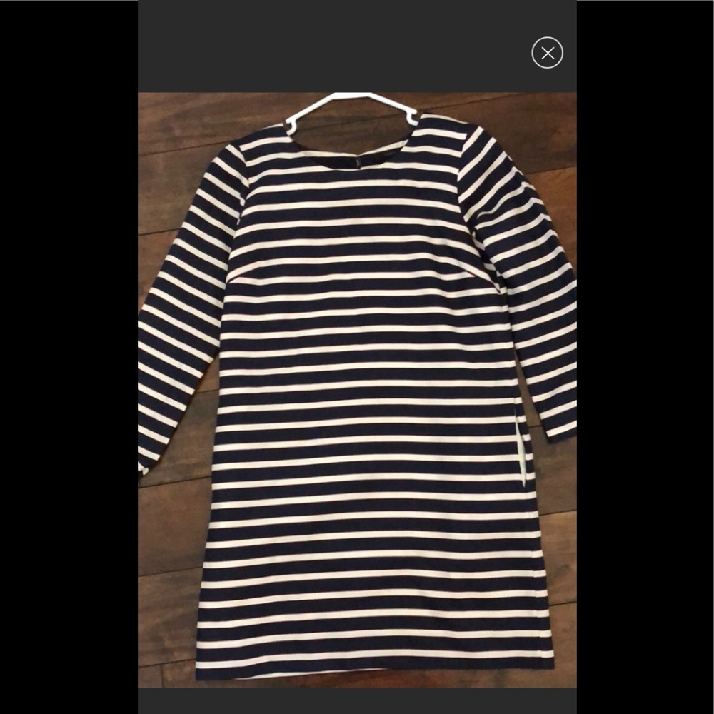 J crew size 0 silk dress-red white and blue